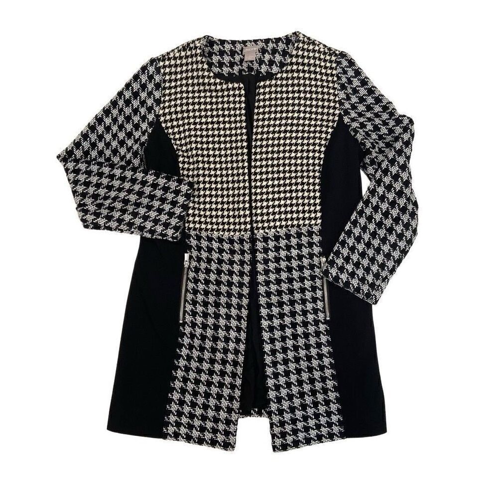 CHICO’S Houndstooth Lined Jacket (Sz 1) - Picture 2 of 10